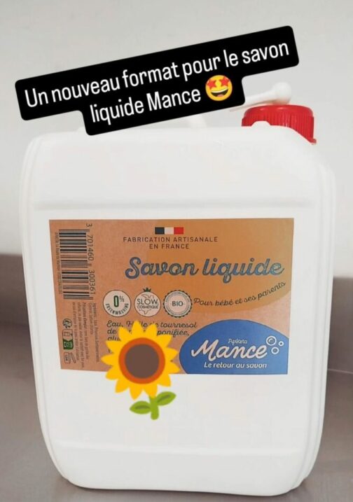 bidon 5l Mance savon bébé bio